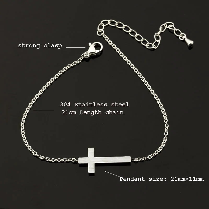 Lateral Cross Charm Bracelets