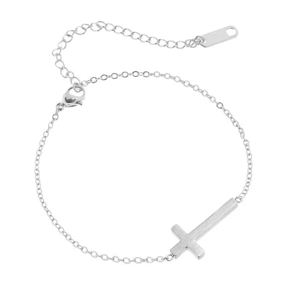 Lateral Cross Charm Bracelets