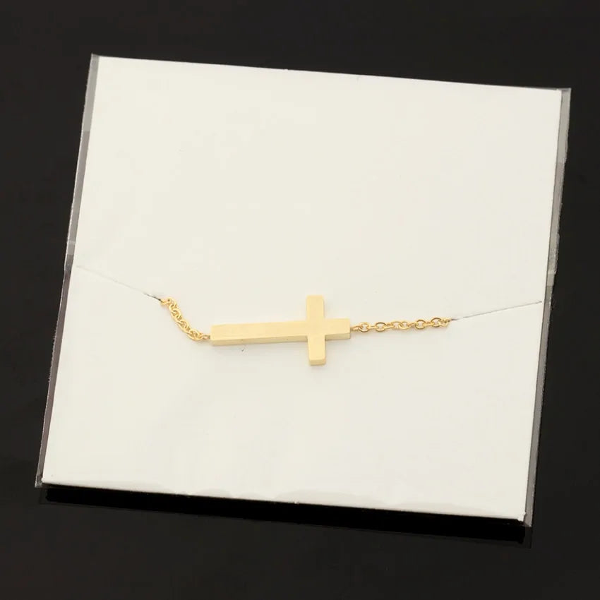 Lateral Cross Charm Bracelets